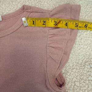 Pink Ruffled Sleeve Gap Top